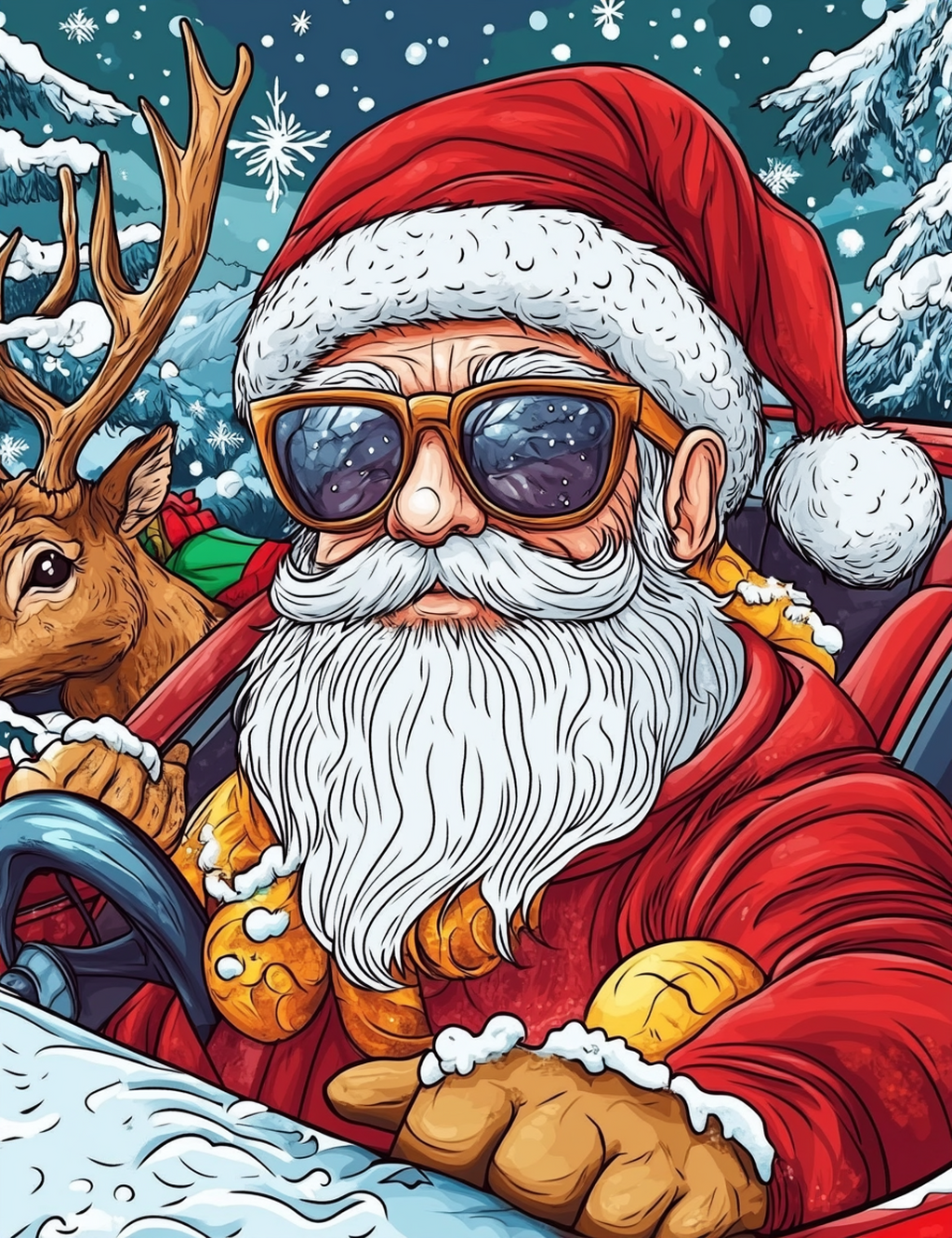 Christmas Coloring Book 60 Page  Digital Download