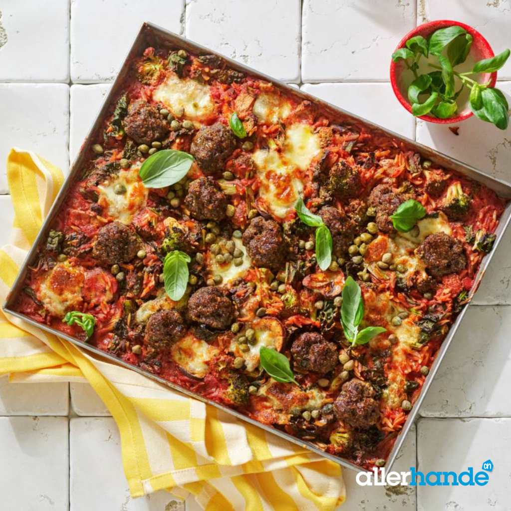 Traybake van orzo