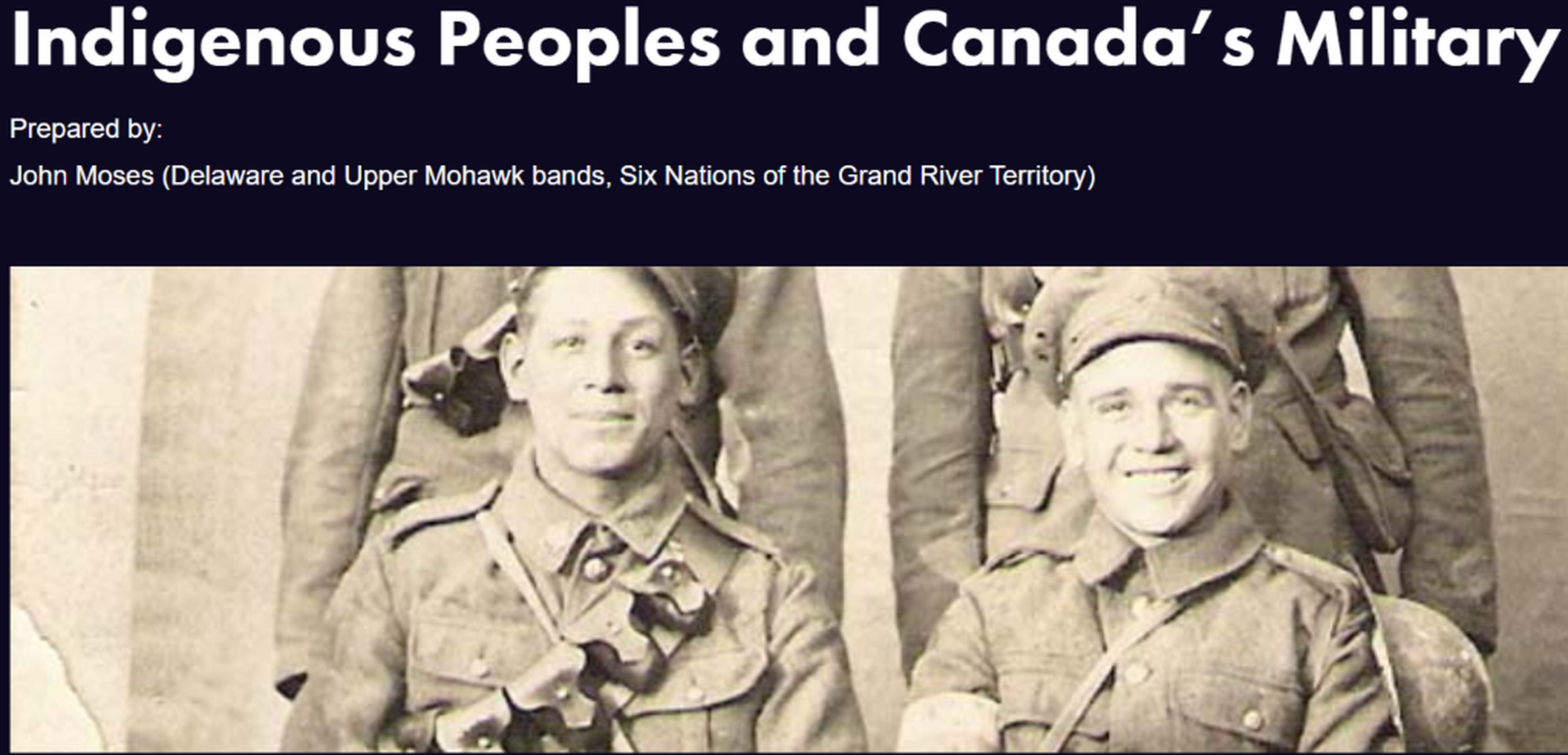 Indigenous Peoples and Canada&rsquo;s Military 