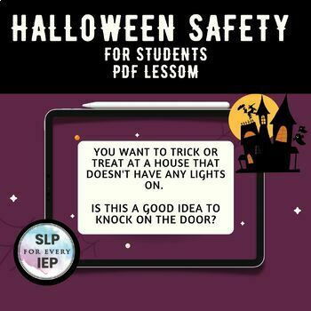 Halloween Safety Lesson for Older Students- TPT