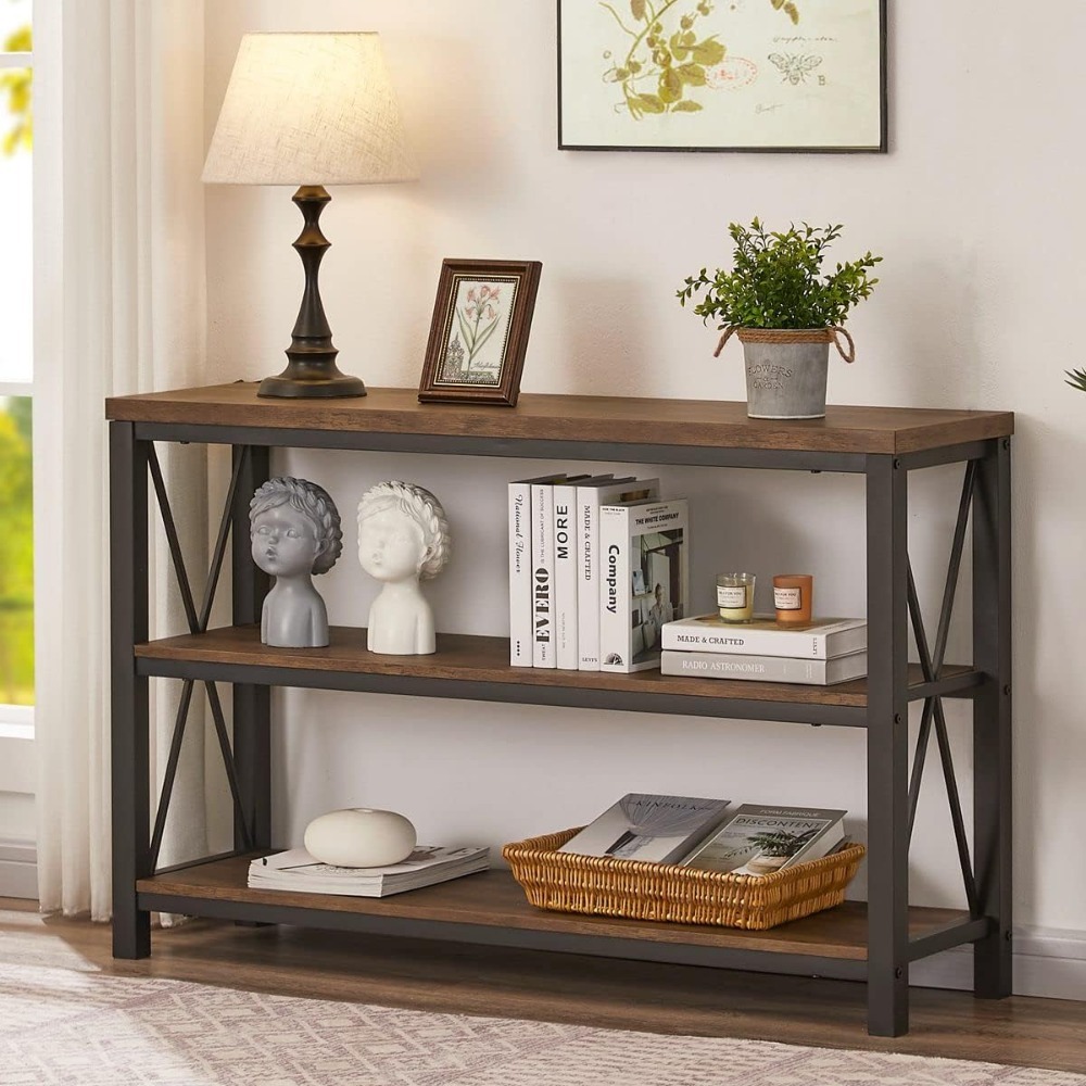 3 Tier Shelf Wood and Iron