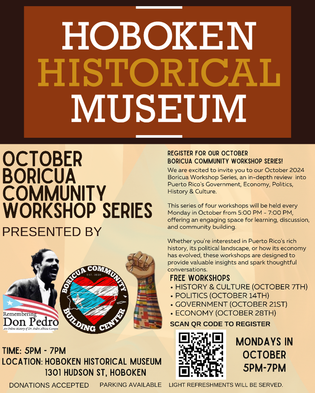 Boricua Workshop Registration Form