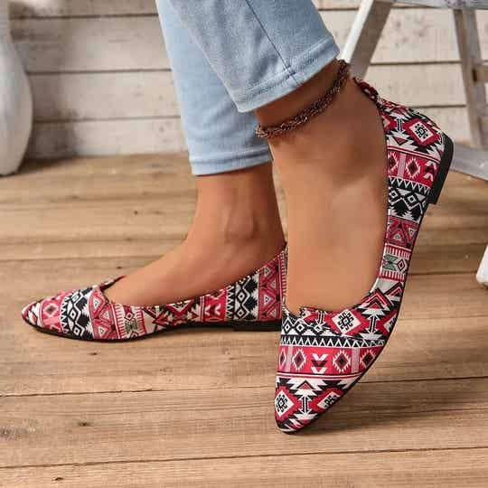 Zig Zag Flats - Red
