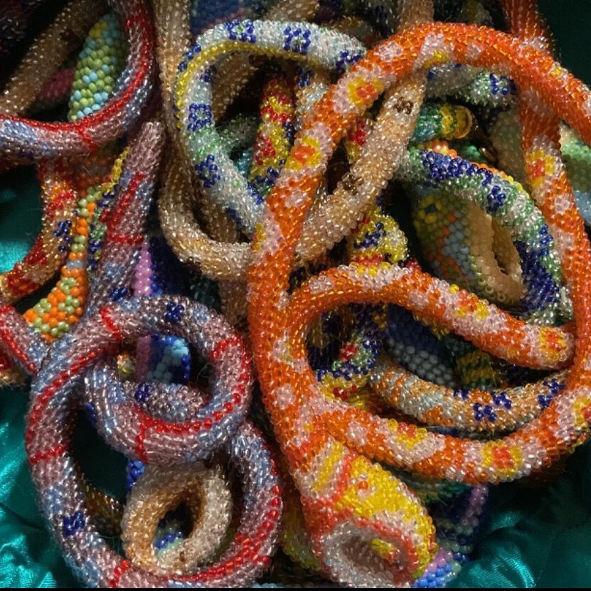 Sample Sale : Bead Crochet Snake Necklaces