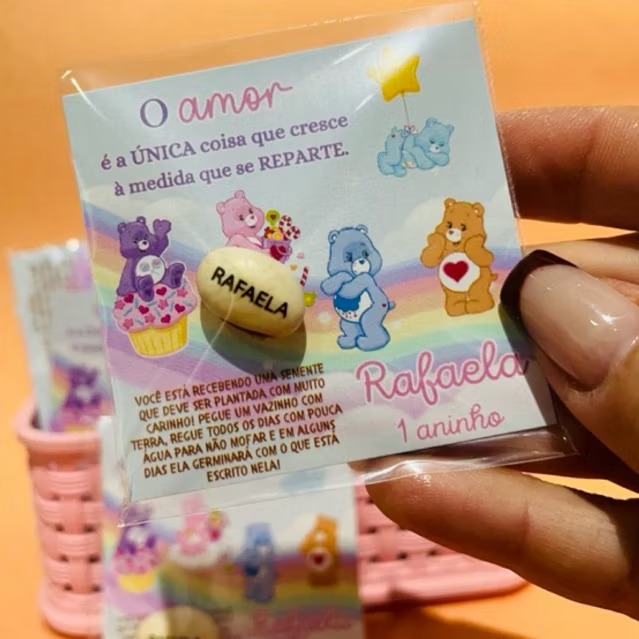 Lembrancinha feij&atilde;o Ursinhos Carinhosos 