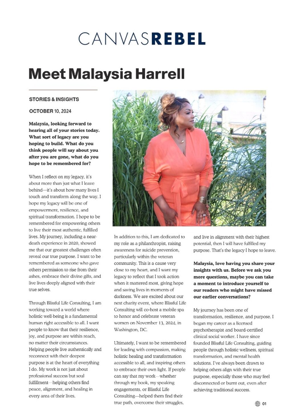 Canvas Rebel second feature of  Malaysia Harrell 