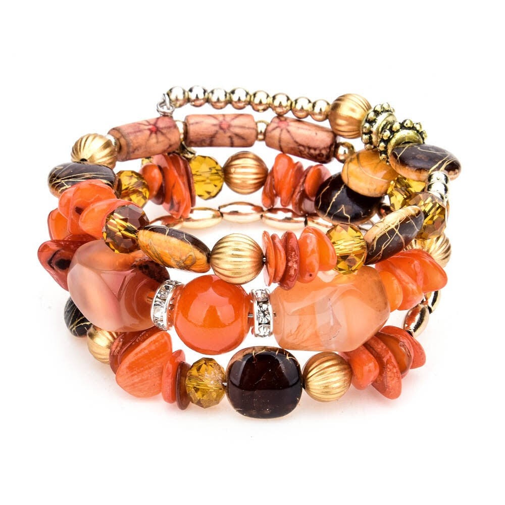 Orange Stack Bracelet