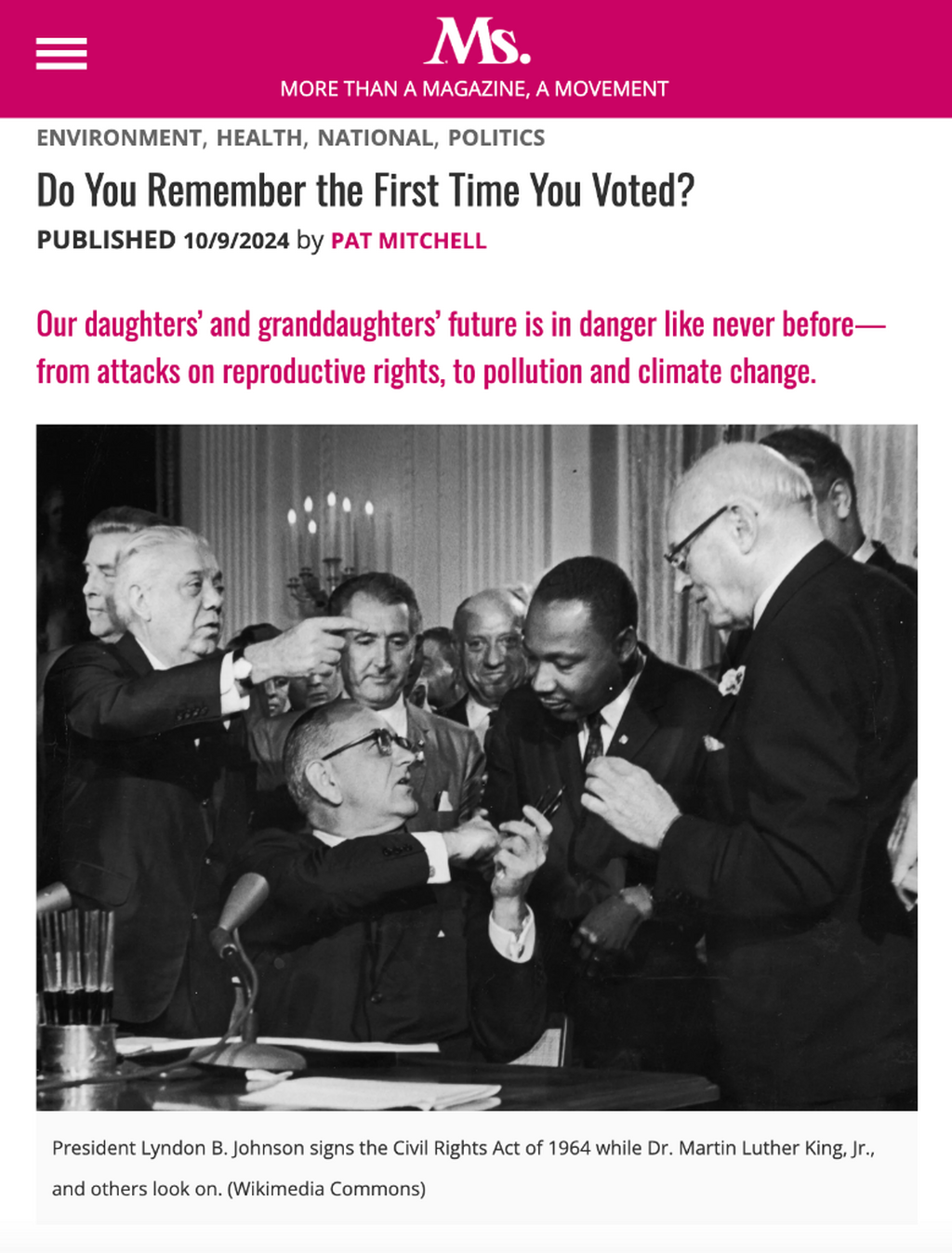 Do You Remember the First Time You Voted?