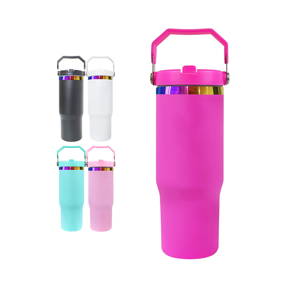 30oz Gold Rainbow Tumbler with Portable Handle | Besin                   cup&oacute;n de descuento DAMY10