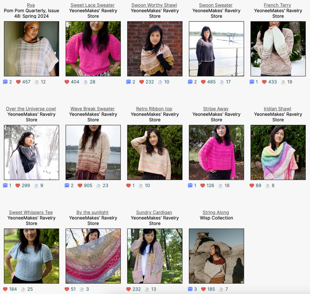Knit patterns on Ravelry