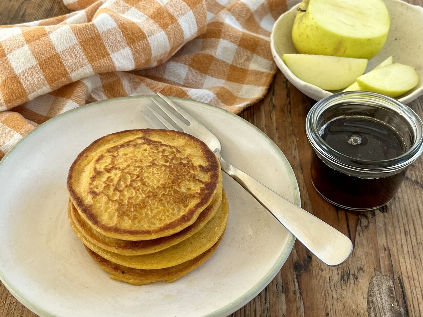 YUMMY Pumpkin Protein Pancakes - Mom's Kitchen Handbook