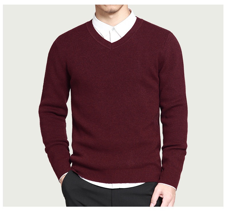 Men's Sweater - Wine in Sizes M to XXL