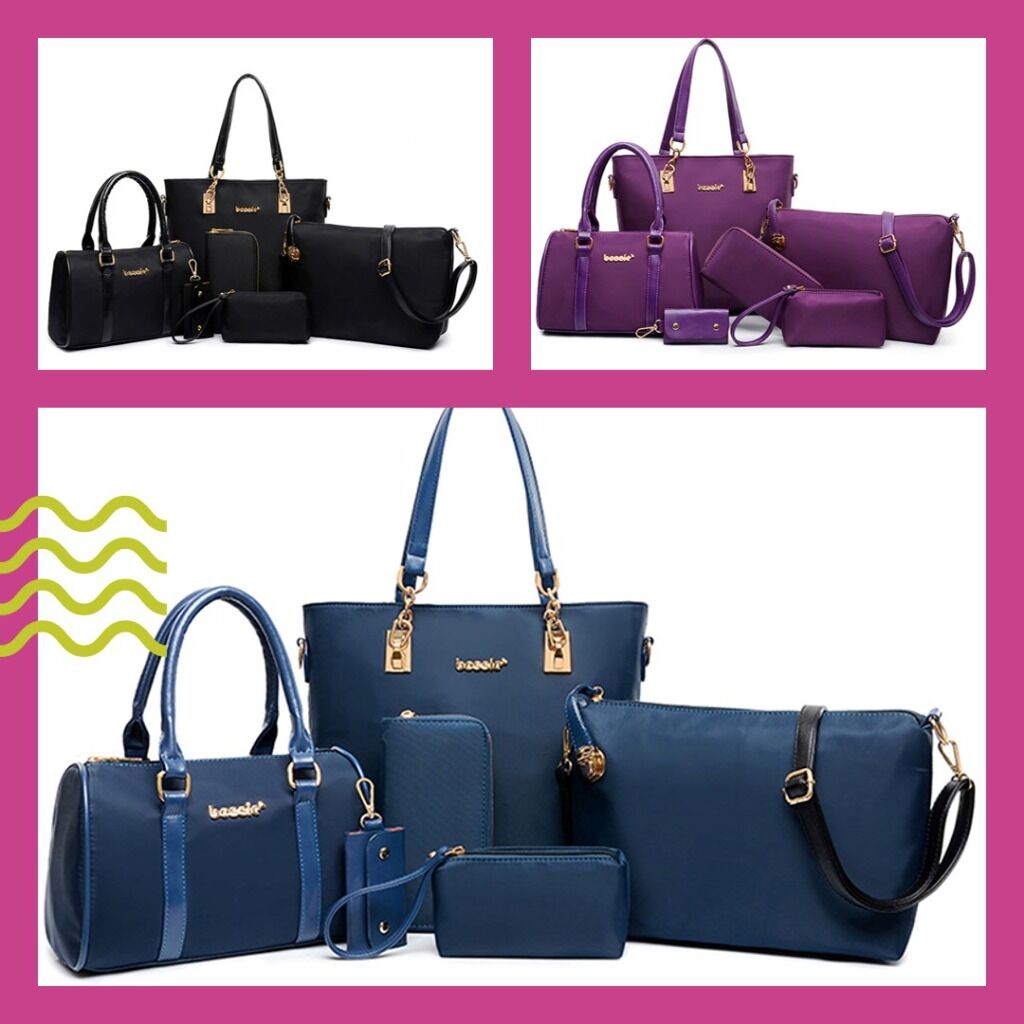6 Piece Purse Set - Choose Color 