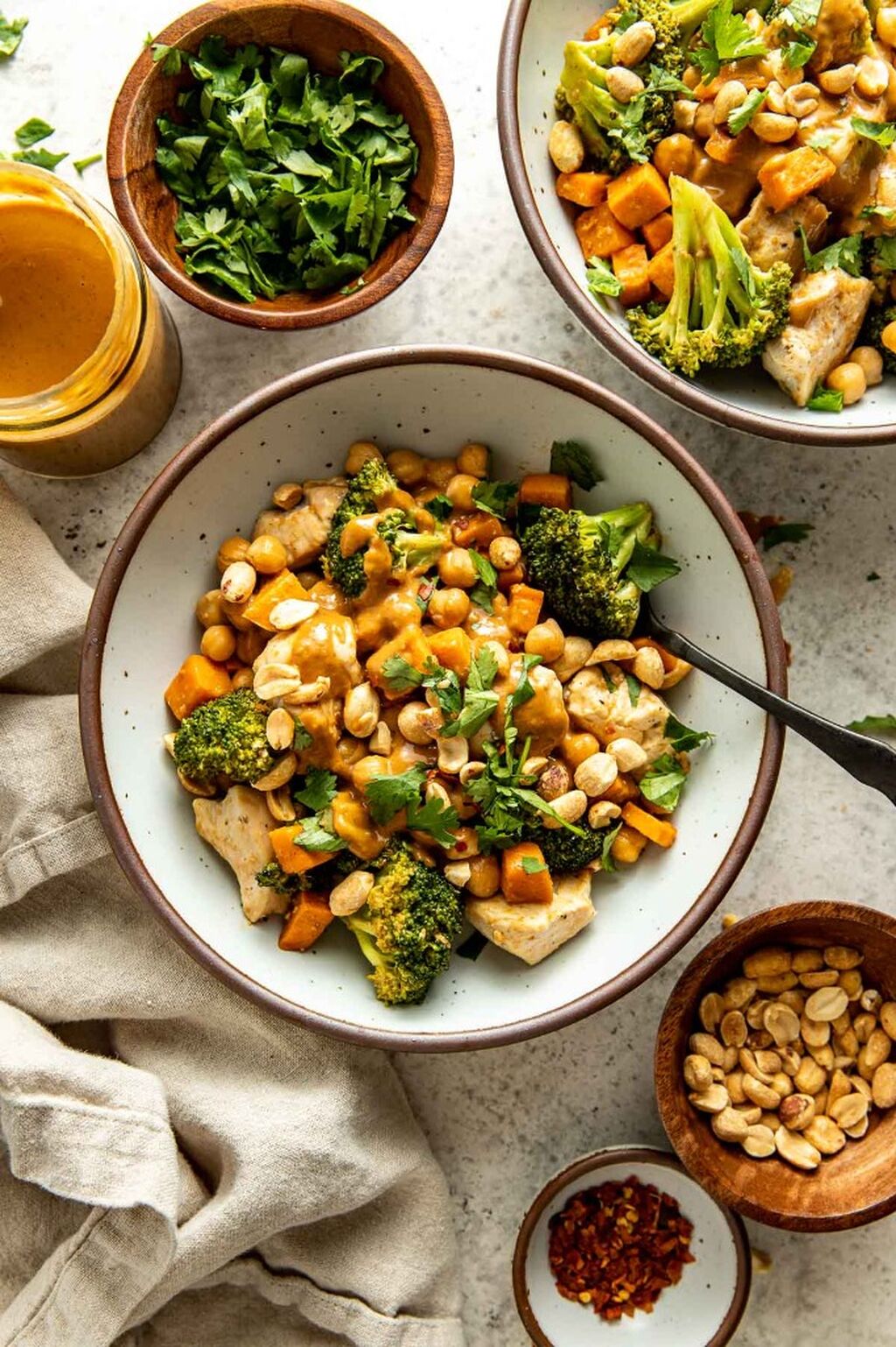 Thai Sweet Potato Peanut Bowls