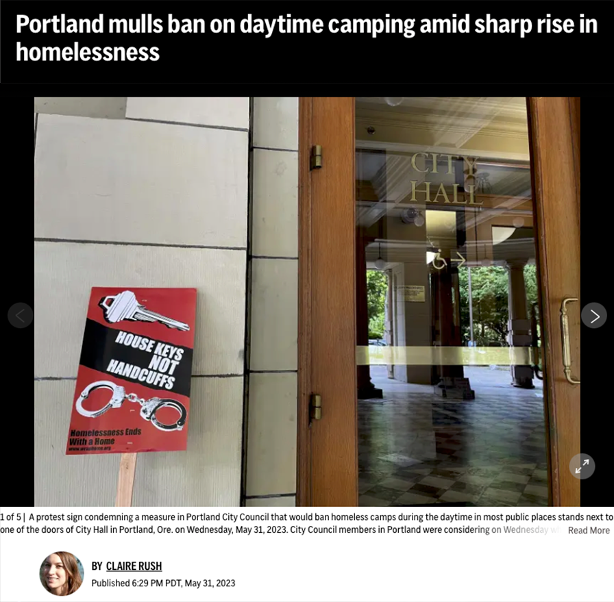 Portland mulls ban on daytime camping amid sharp rise in homelessness