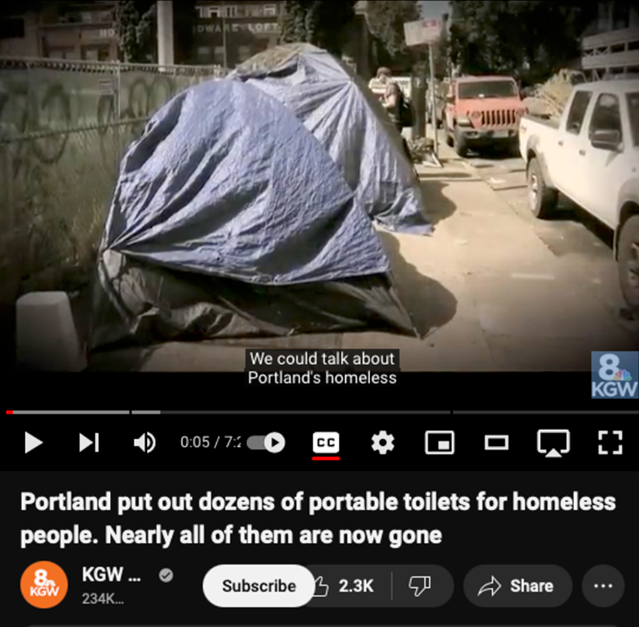 Portland put out dozens of portable toilets for homeless people. Nearly all of them are now gone