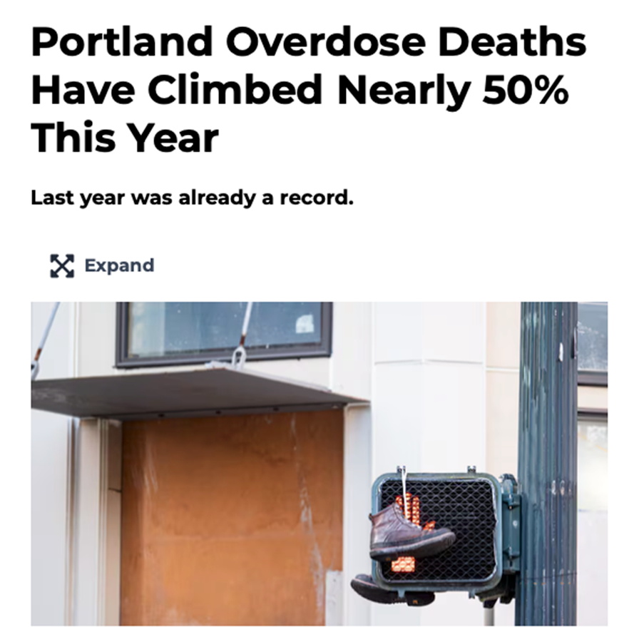 Portland Overdose Deaths Have Climbed Nearly 50% This Year