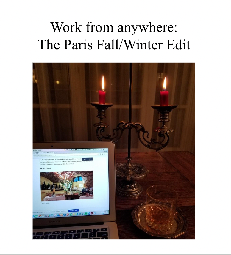 Work from anywhere: The Paris Fall/Winter Edit