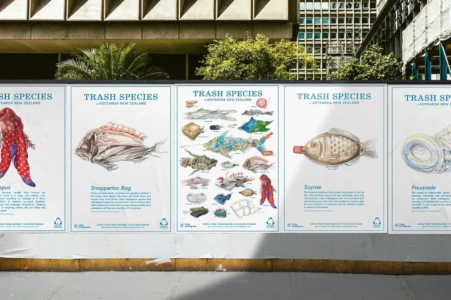 Parody of nature posters shows the top &lsquo;trash species&rsquo; in New Zealand&rsquo;s waters