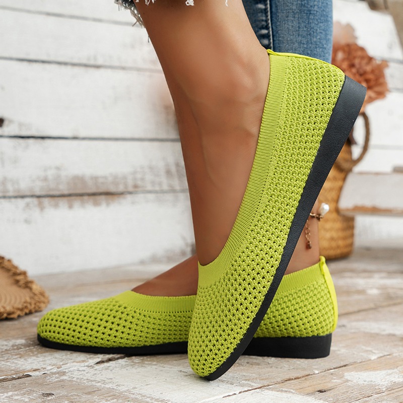 Bright Green Flats in Sizes 5.5 to 9