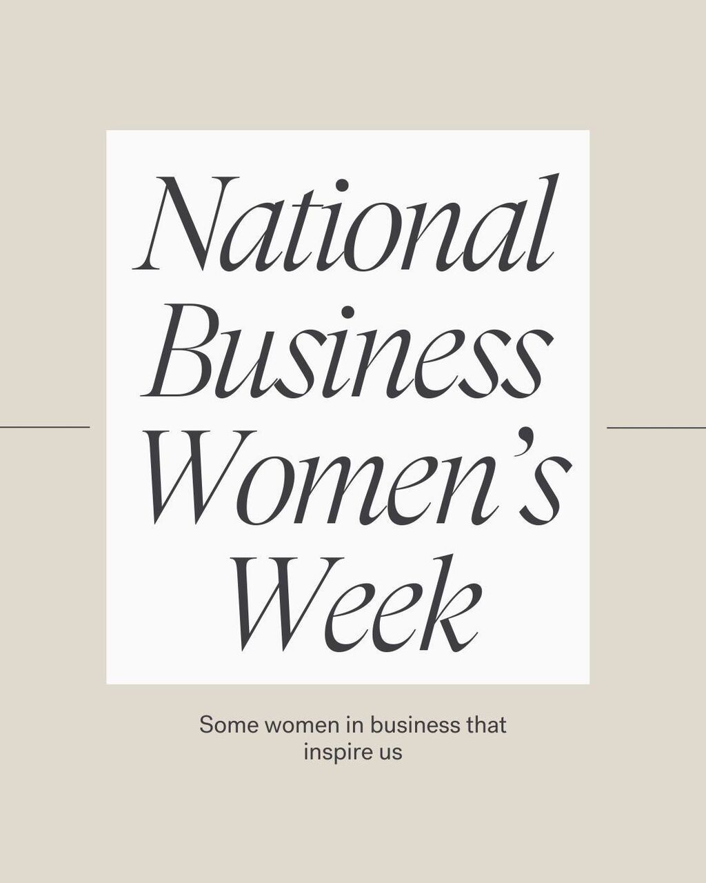 Women's Business Week 