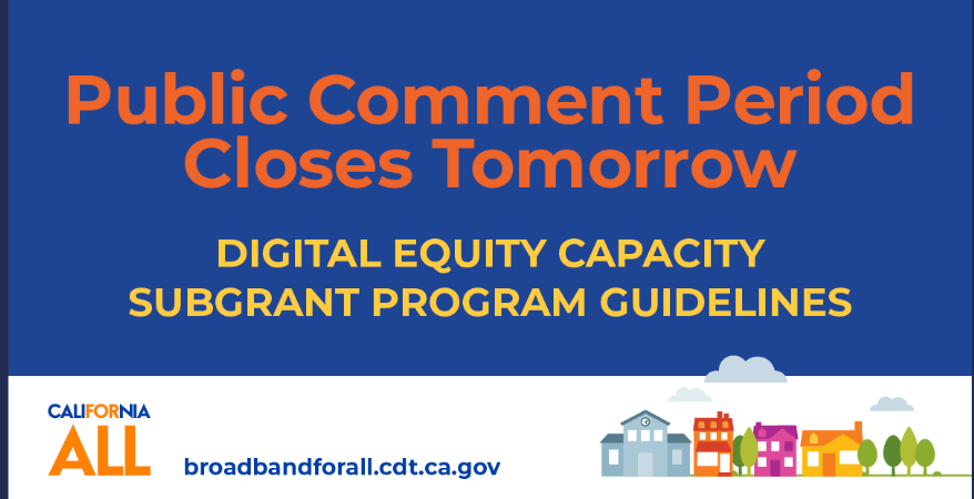 California Digital Equity Capacity Subgrant Program Draft Guidelines &ndash; For Public Comment
