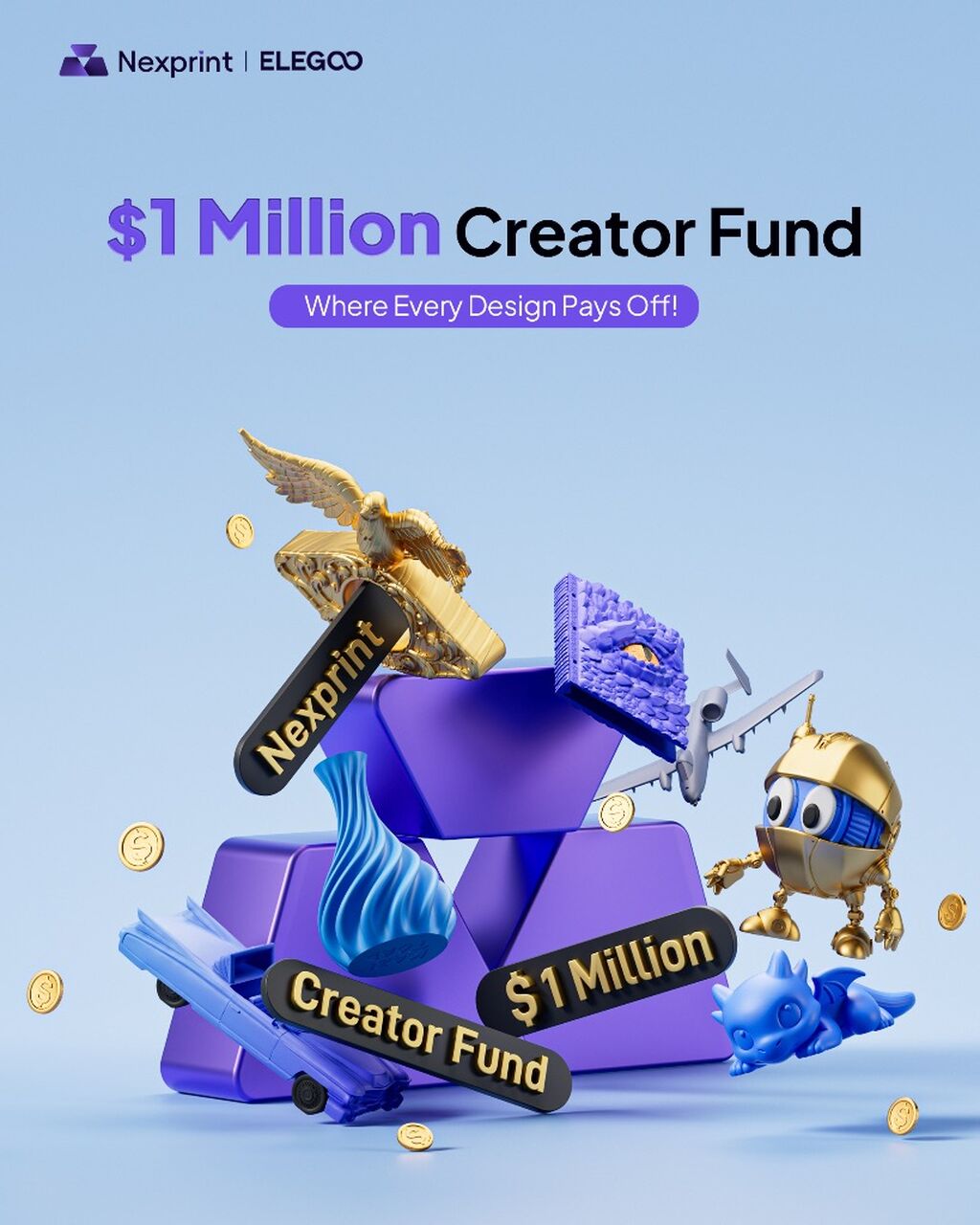 ELEGOO, launched a model platform - Nexprint launched $1 Million Creator Fund