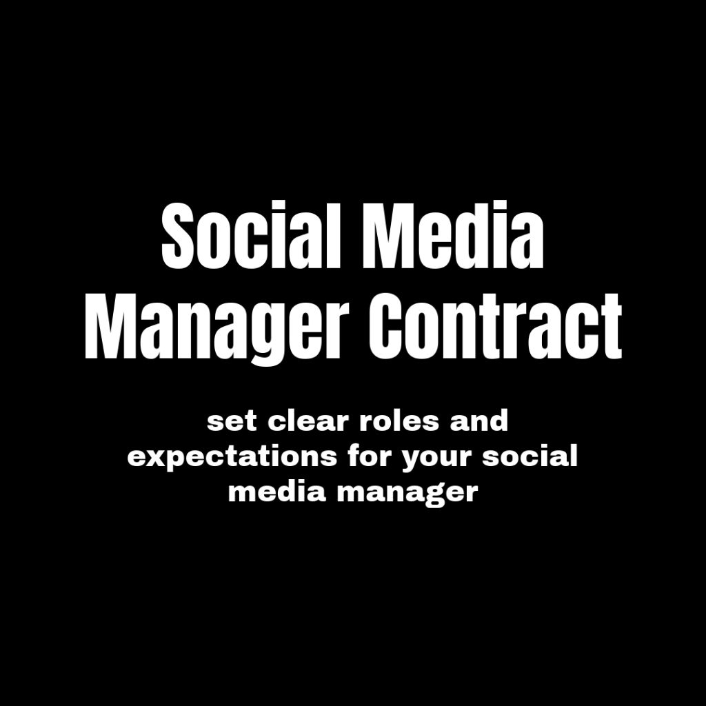 SOCIAL MEDIA MANAGER
