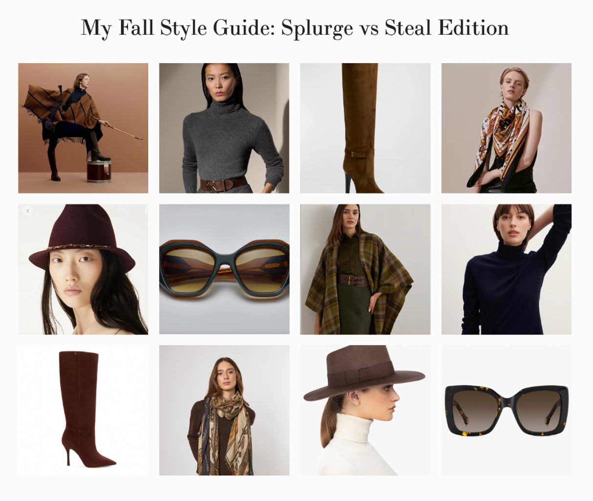 Fall Style Guide: Splurge vs Steal