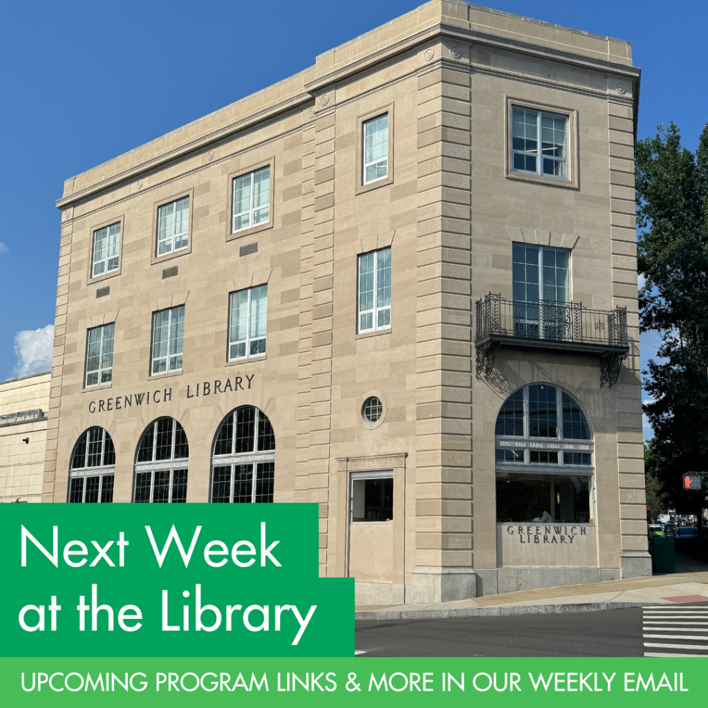Next Week's Library Programming & More