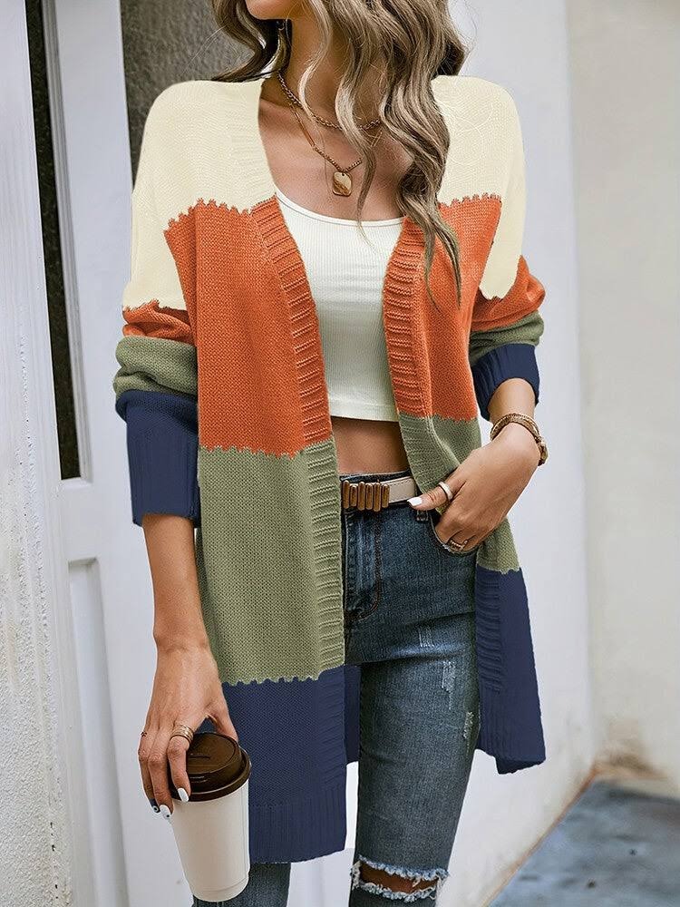 Patchwork Cardigan - Striped S to XL