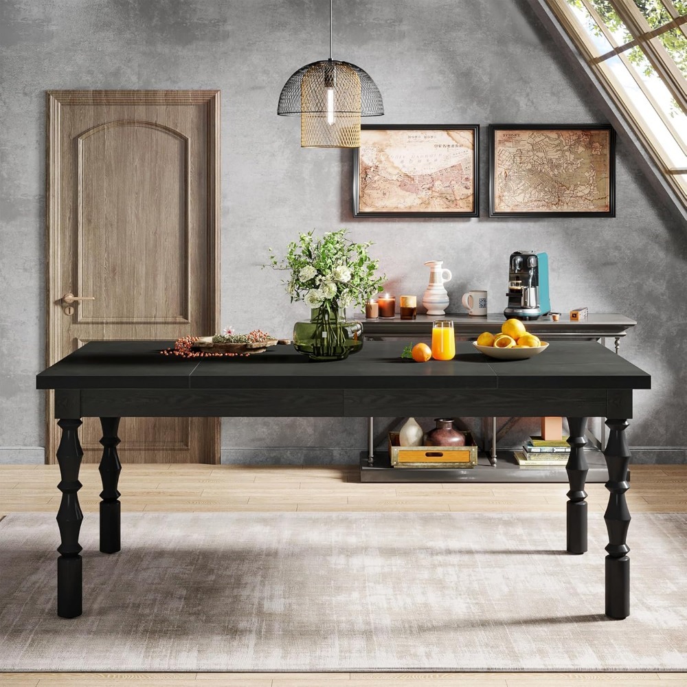 62" Black Finish Table