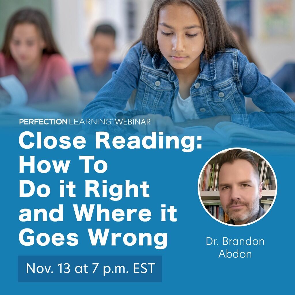 Close Reading Webinar Registration
