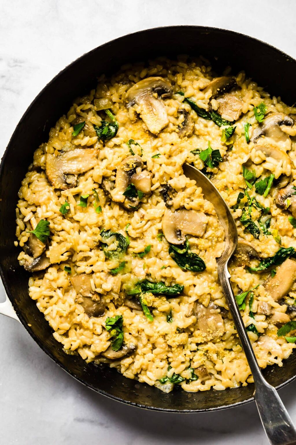 Creamy Mushroom Risotto Skillet