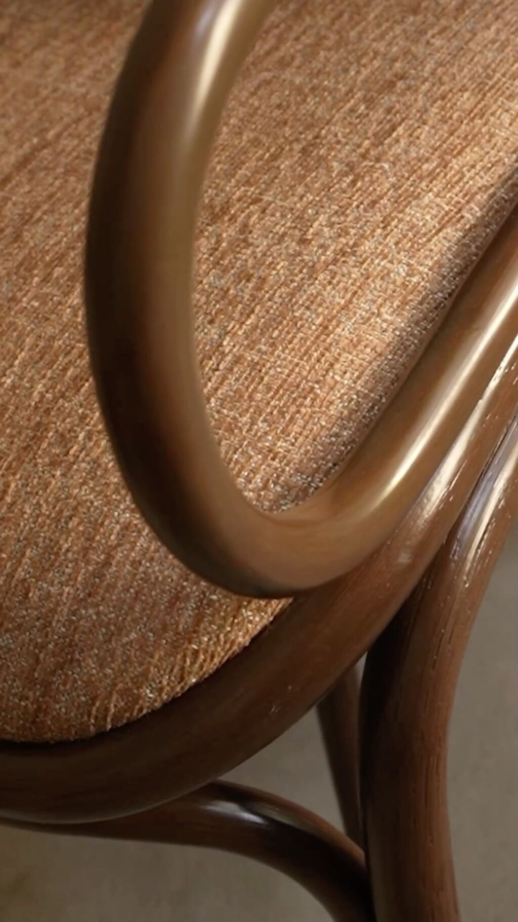 Frames upholstered low backrest armchair
