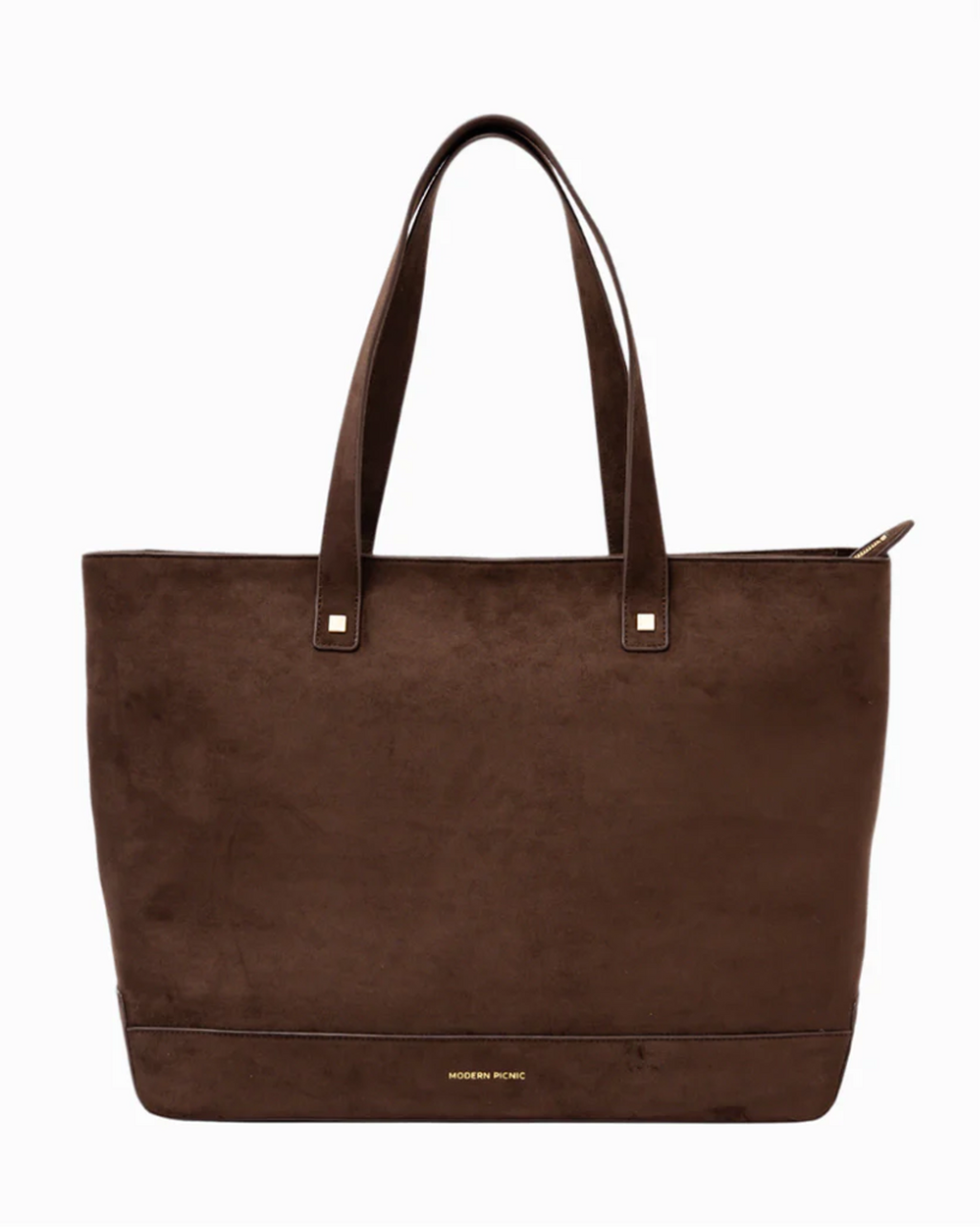 NEW! SHOP THE TOTE IN BROWN SUEDE