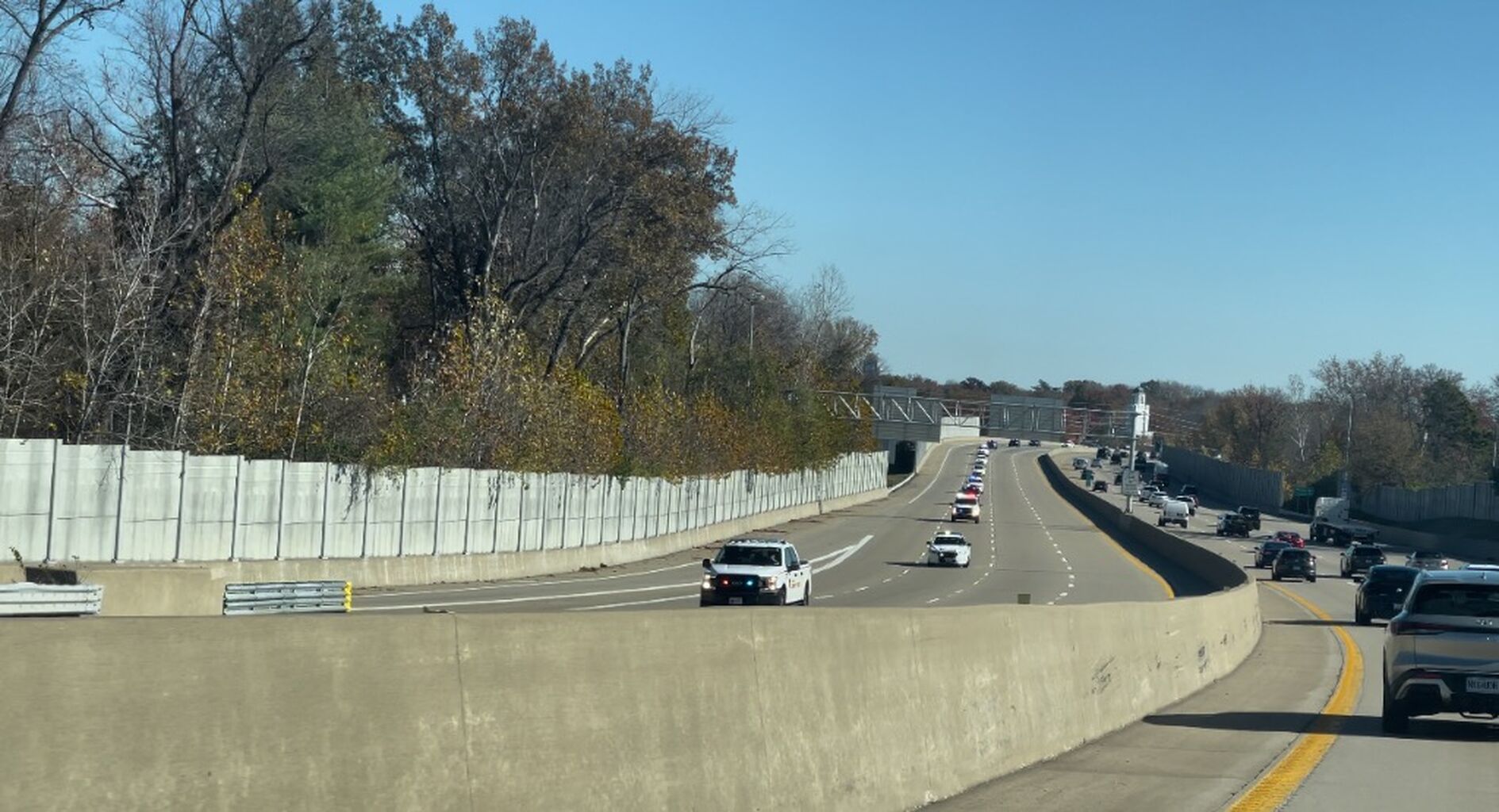 Procession and help for Officer Travis Brown