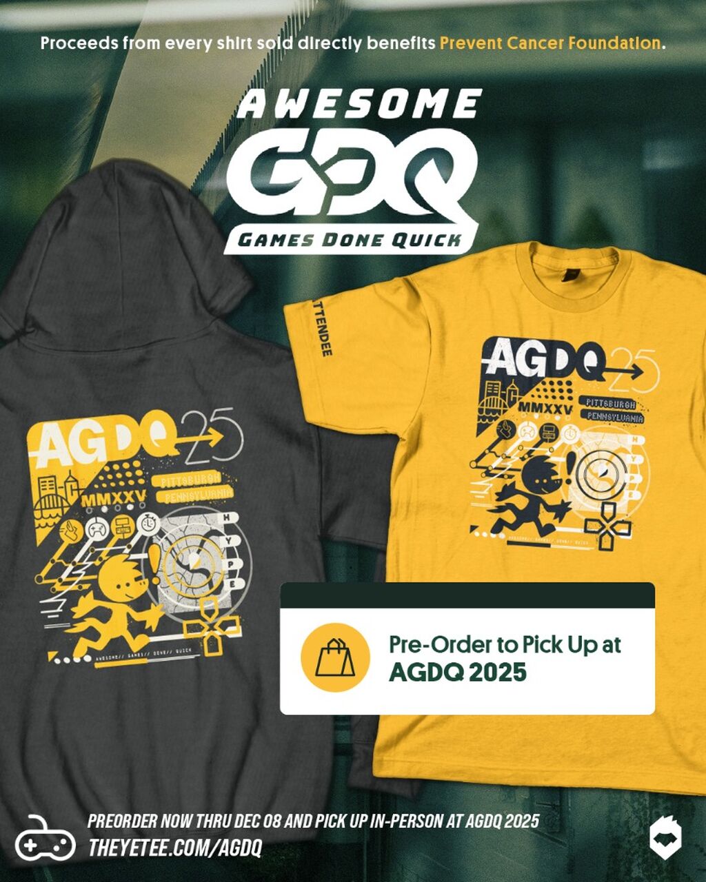 Next stop: AGDQ 2025! In person Event Merch is Available Now for Pre-order