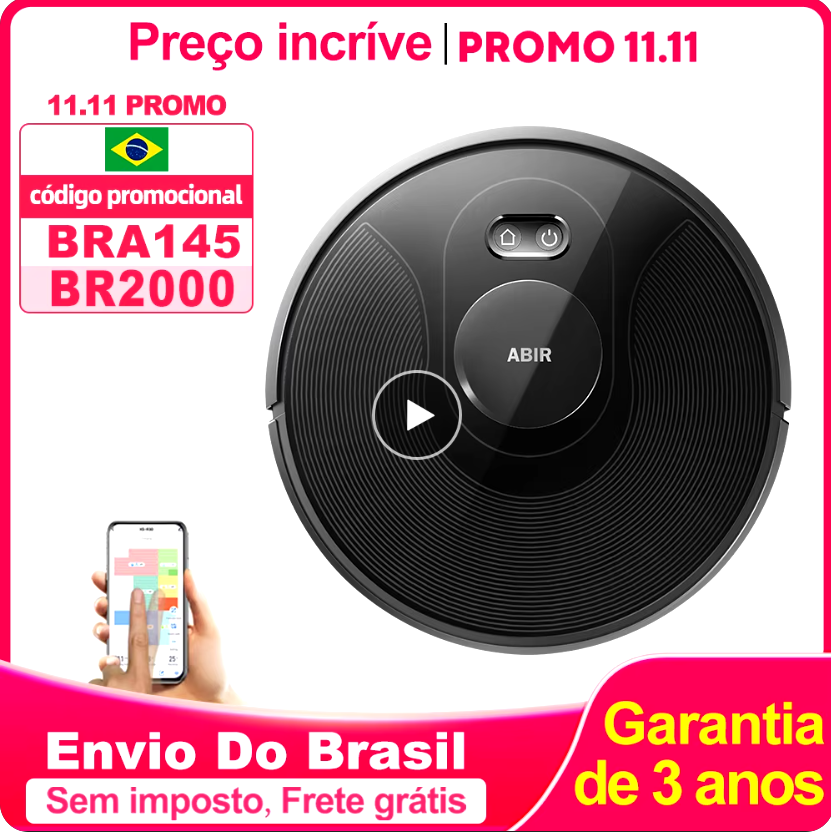 ROB&Ocirc; ASPIRADOR  (passa pano tamb&eacute;m) ABIR X8