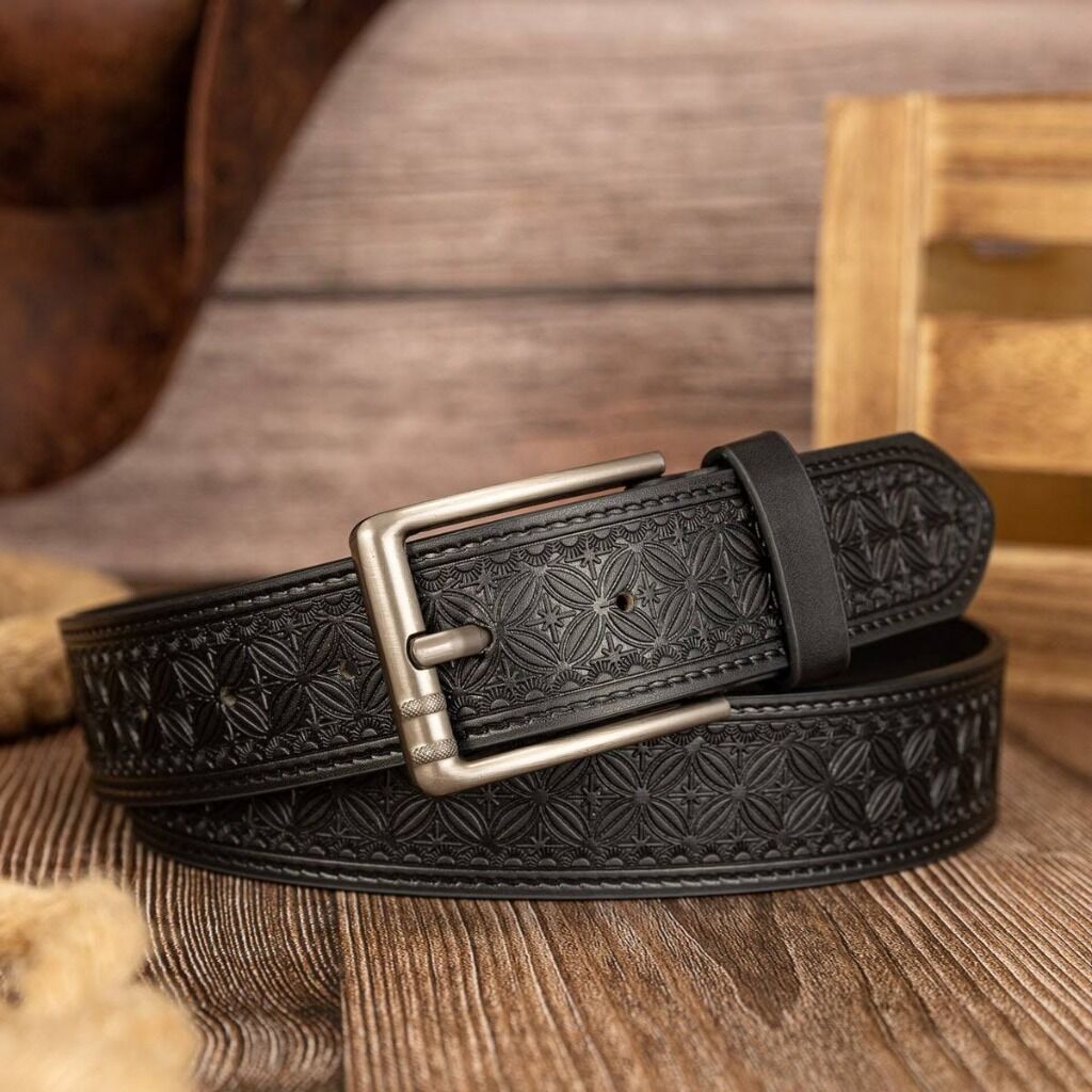 Embossed Belt - Black