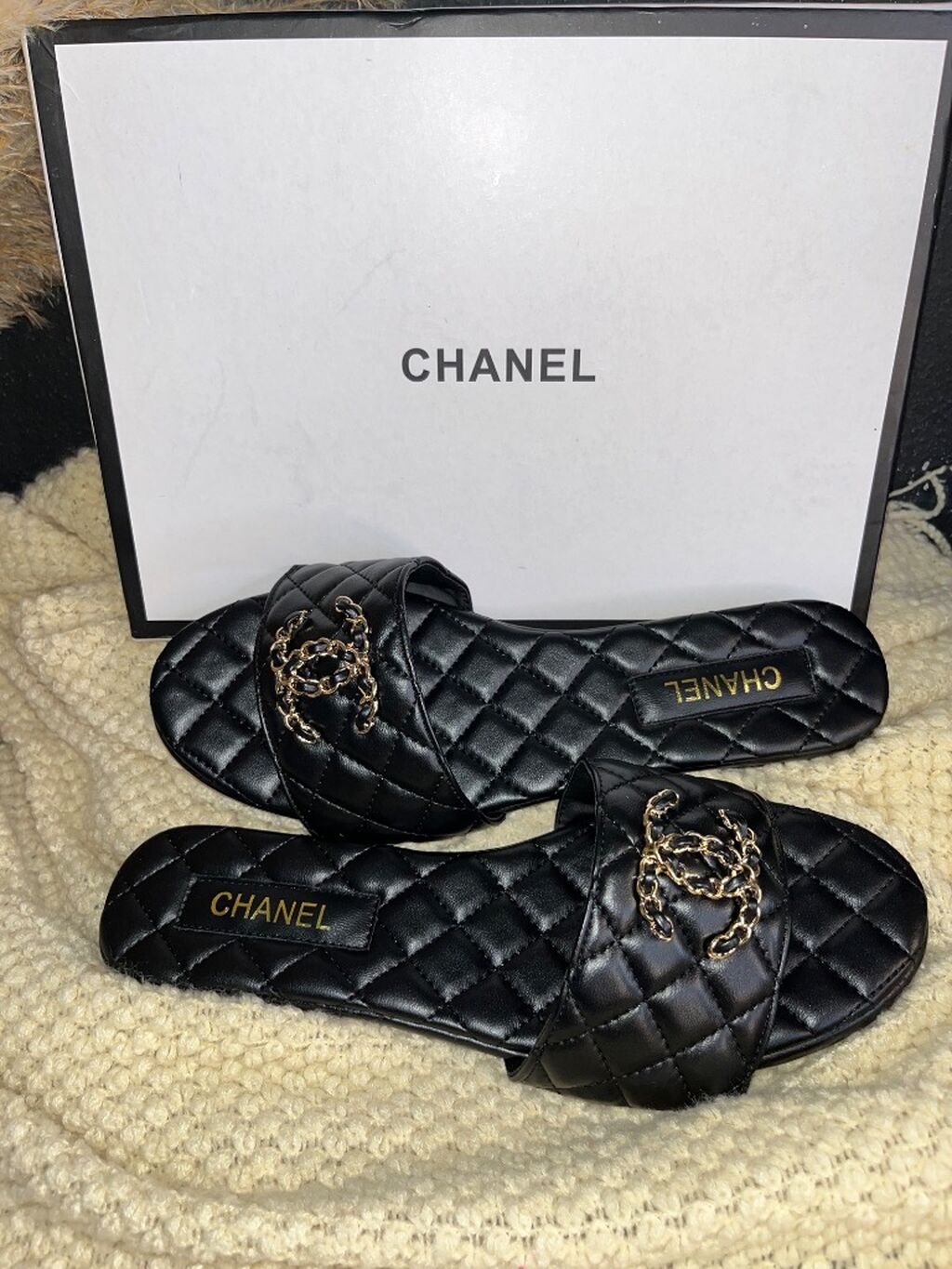 Black Chanel sandals 