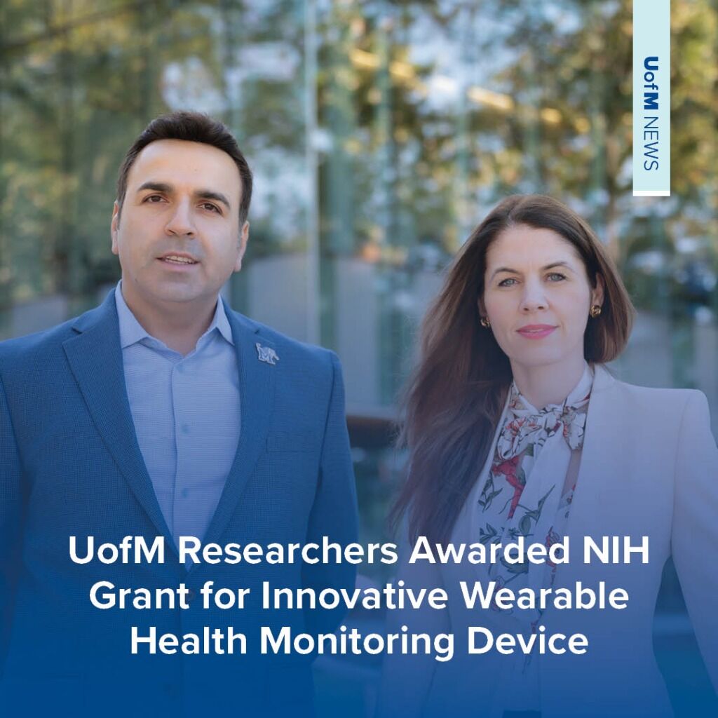 UofM Researchers Awarded NIH Grant for Innovative Wearable Health Monitoring Device