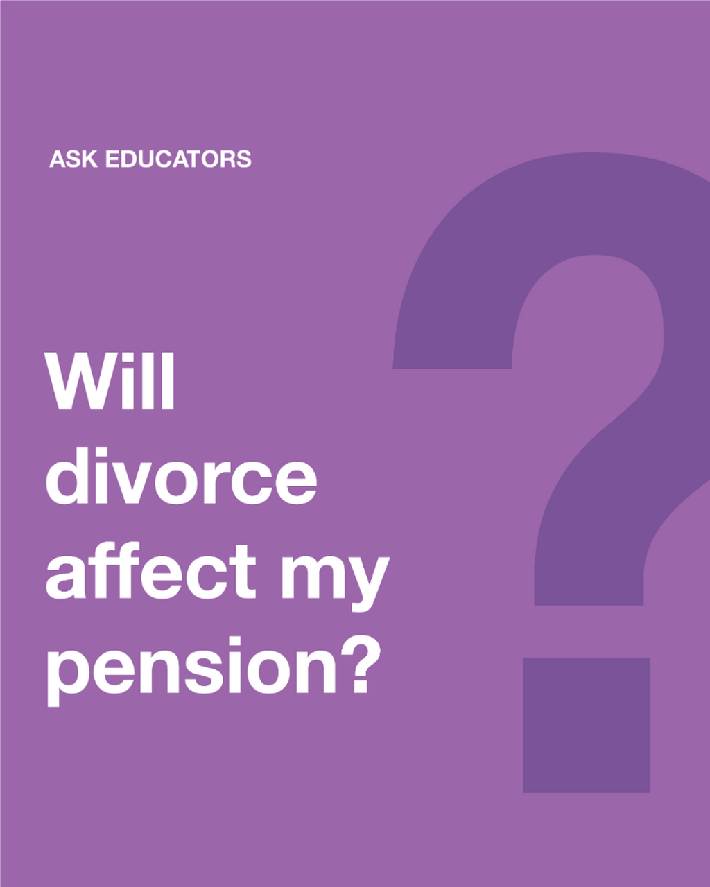 Divorce and your pension: what you need to know