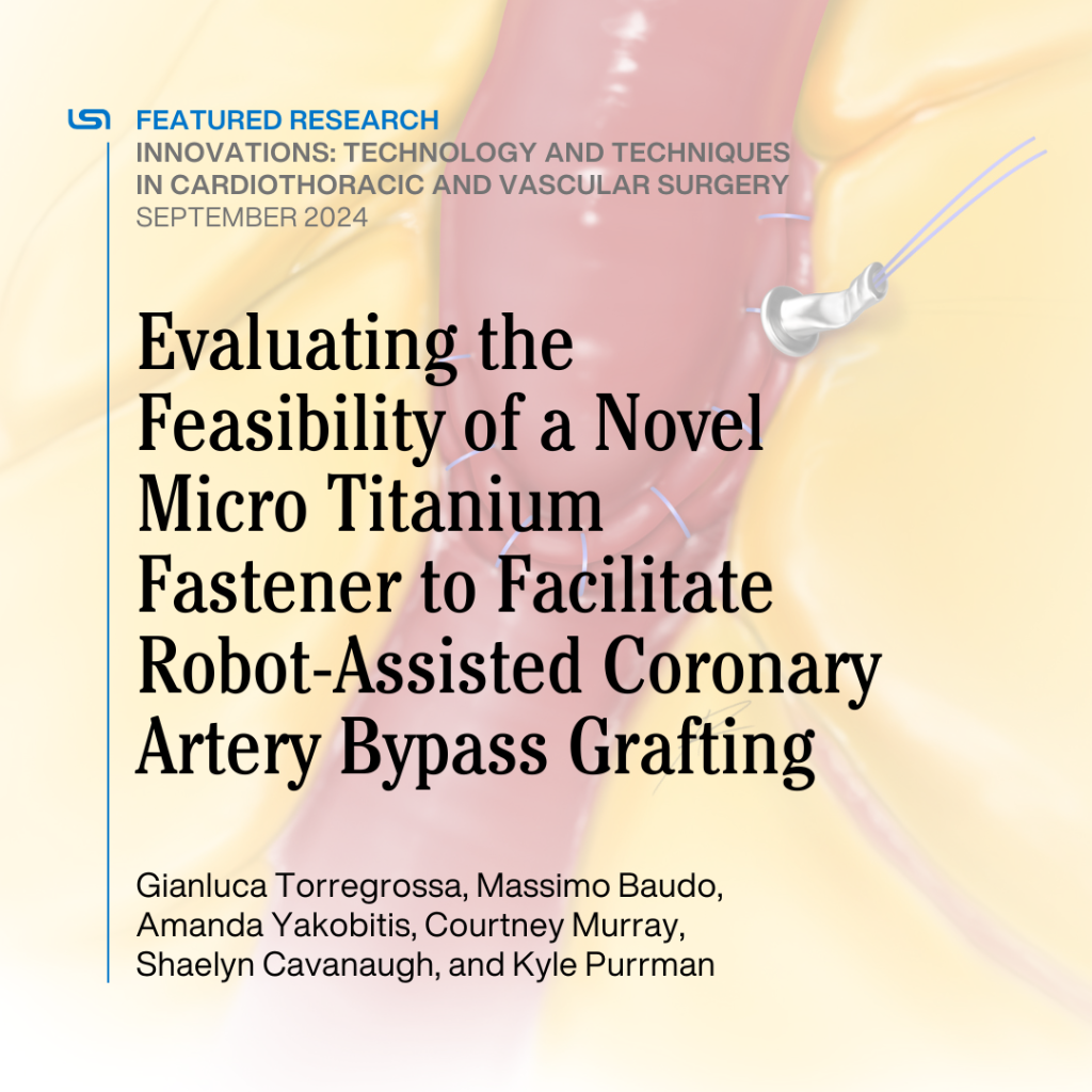 Innovations: Technology and Techniques in Cardiothoracic and Vascular Surgery | 2024
