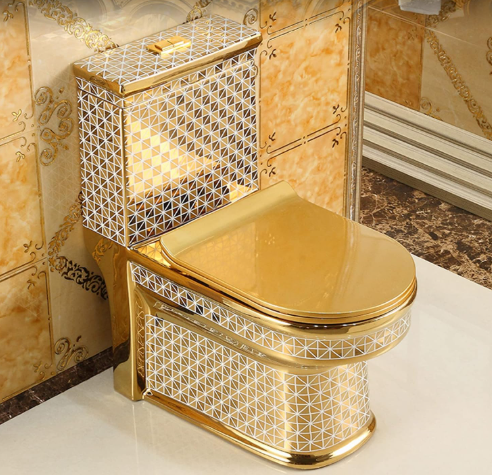 Household Golden Toilet