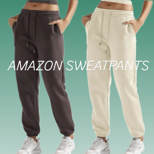 AMAZON CREAM/ BROWN SWEATPANTS