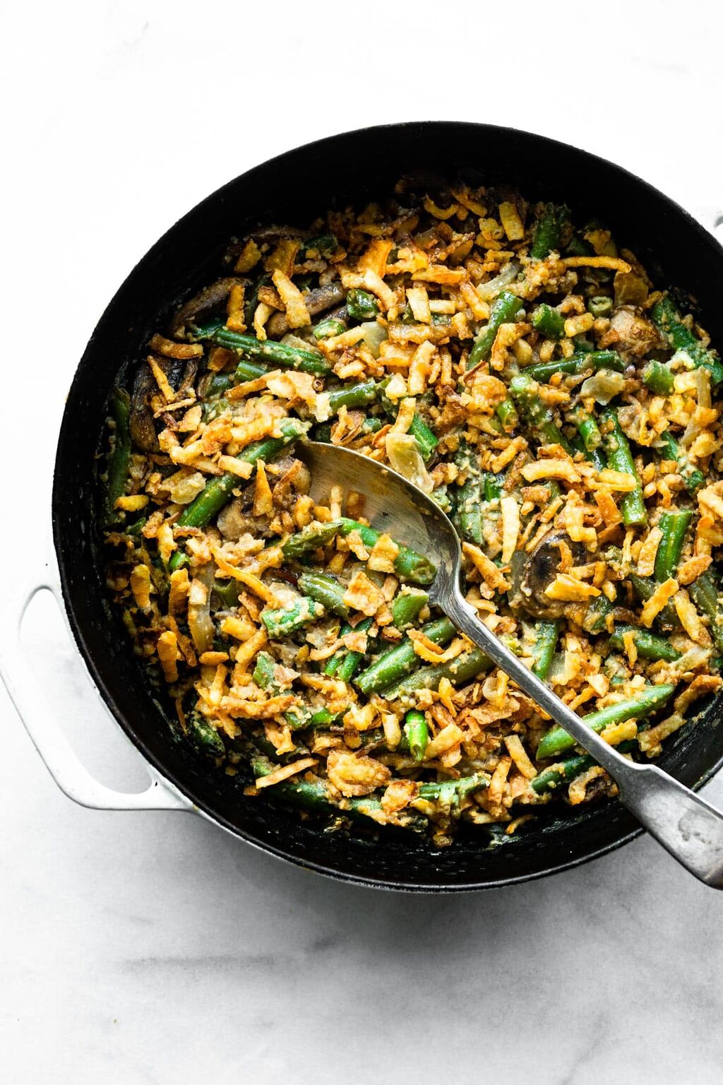 Vegan Green Bean Casserole - Cotter Crunch