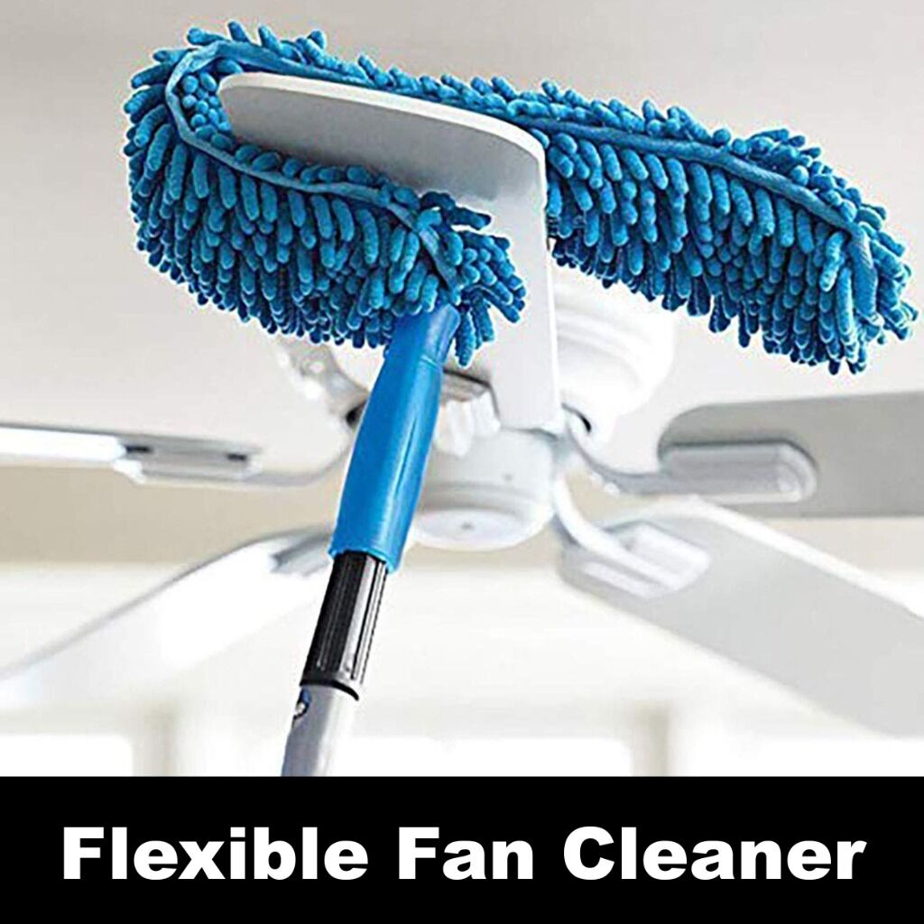 Flexible ceiling fan cleaner