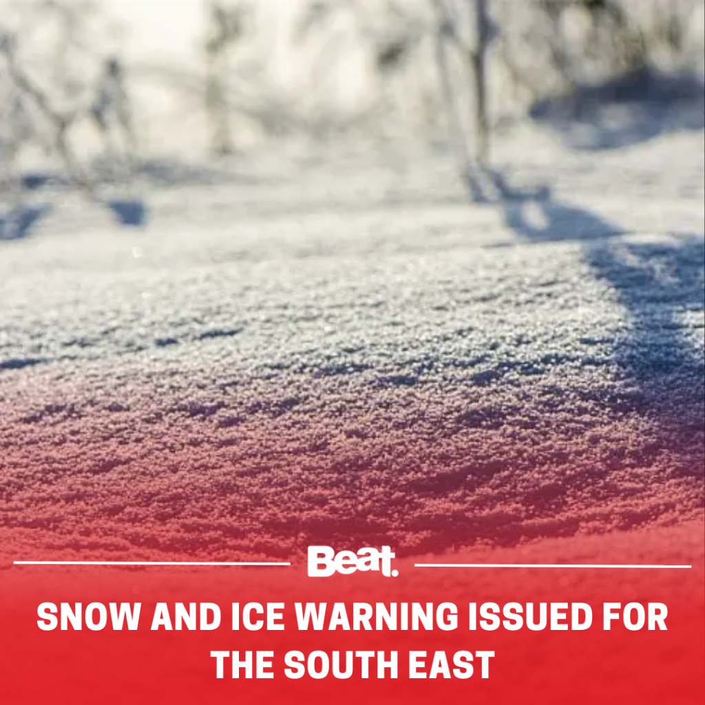 Snow and ice warning issued for South East