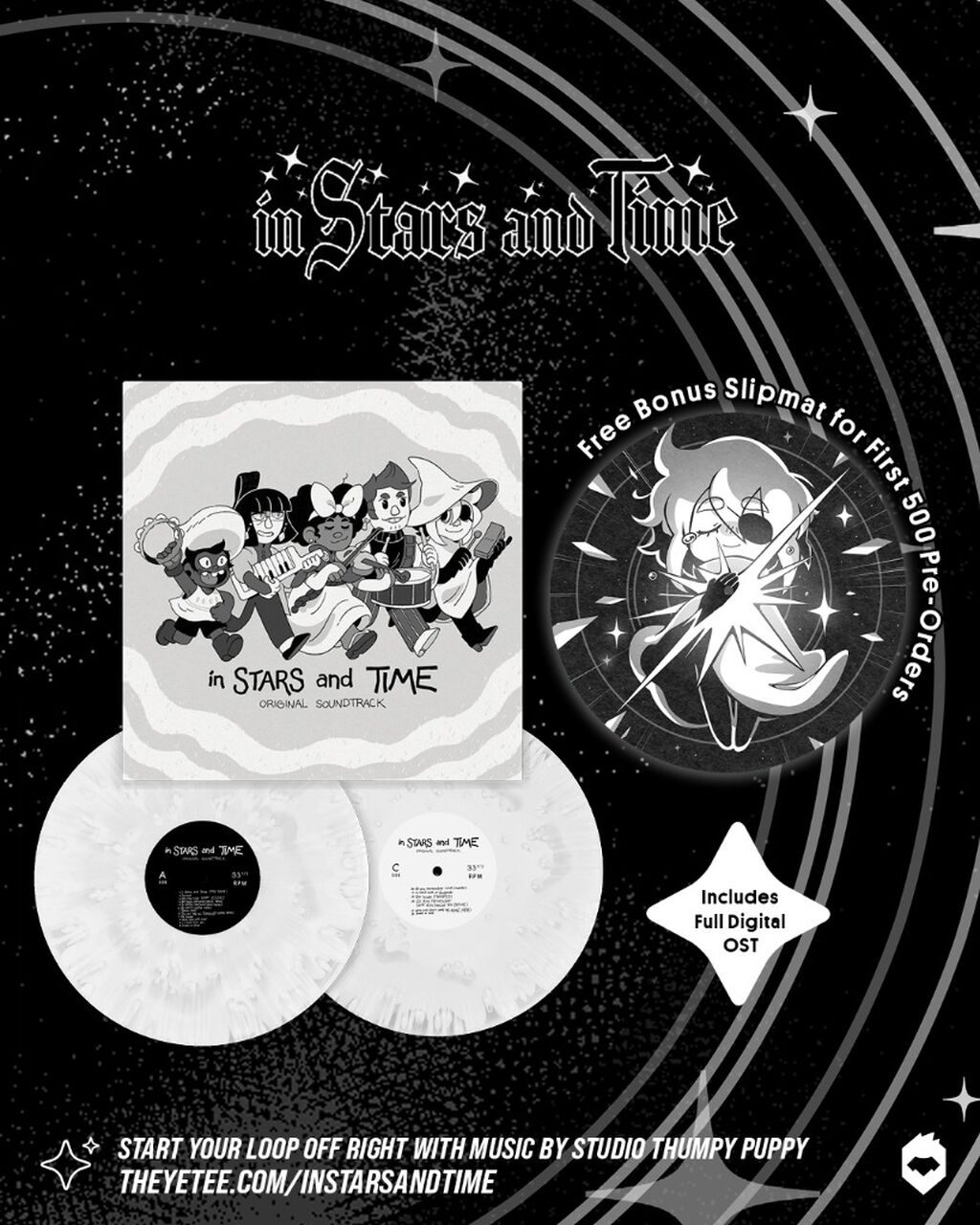 Get the In Stars & Time OST on a 2xLP Vinyl Now! + Bonus Slipmat